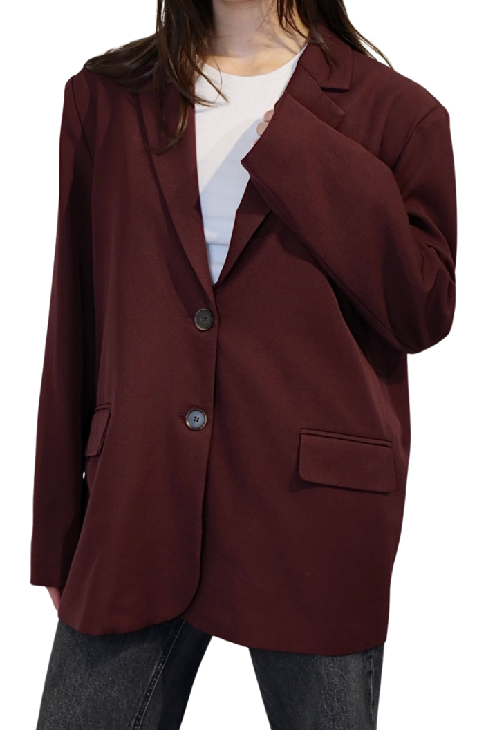 Bordeaux Oversized Split - Blazer
