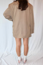 Taupe Oversized met Dubbele Zak - Blazer
