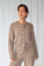 Donker Taupe Gebreid - Vest