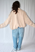 Beige Suède Bomber - Jas