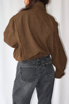 Khaki-Bruine Geruite - Jas