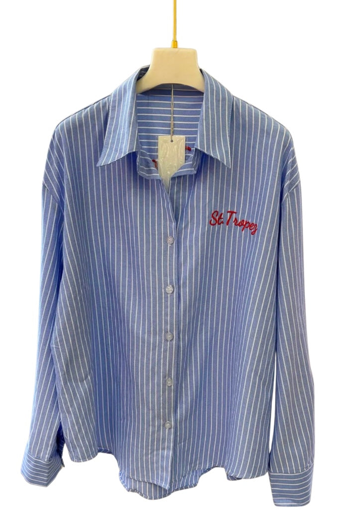 Blauwe Gestreepte St Tropez - Blouse