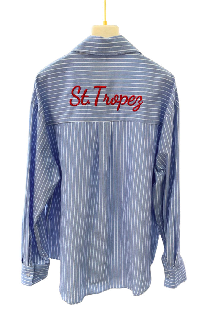 Blauwe Gestreepte St Tropez - Blouse
