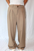 Taupe met Relaxte Pasvorm - Pantalon