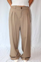 Taupe met Relaxte Pasvorm - Pantalon
