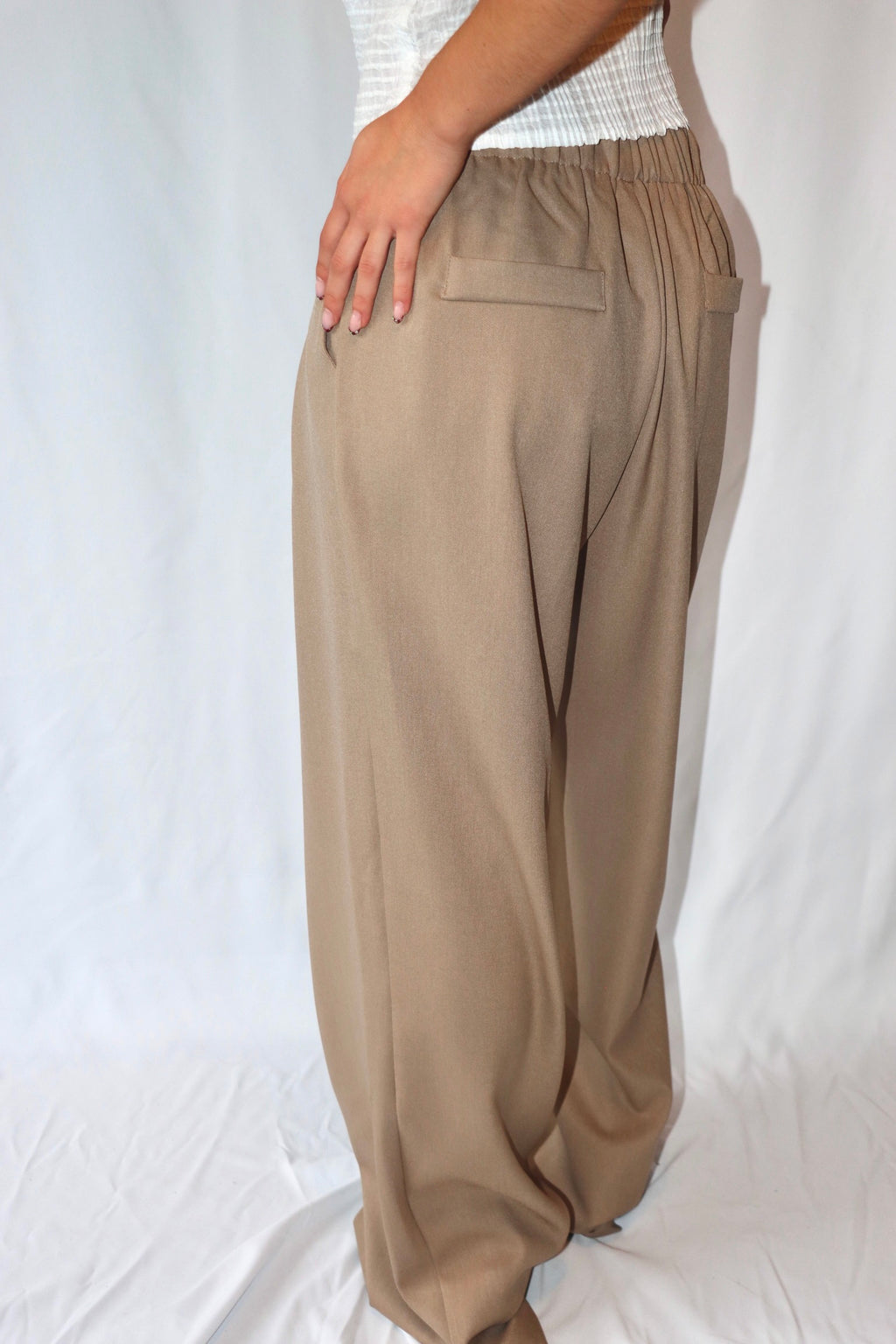 Taupe met Relaxte Pasvorm - Pantalon