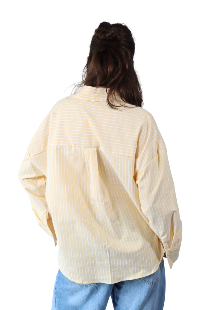 Gele Gestreepte Hartjes - Blouse