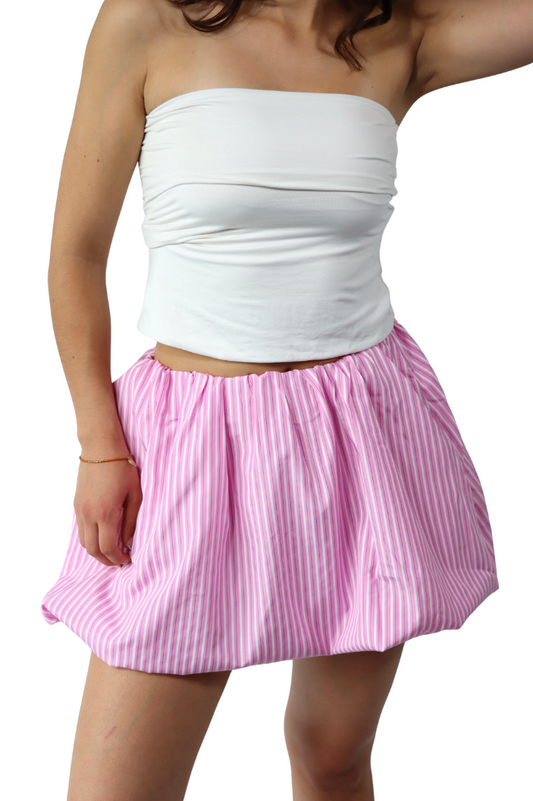 Roze Gestreepte Ballon - Rok