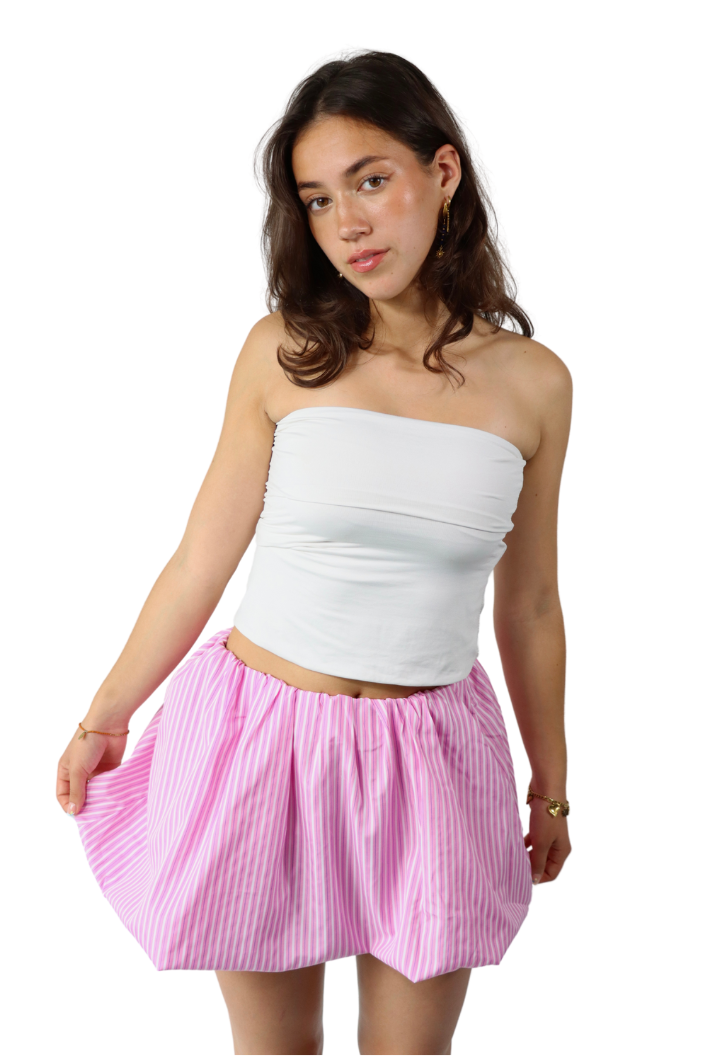 Roze Gestreepte Ballon - Rok