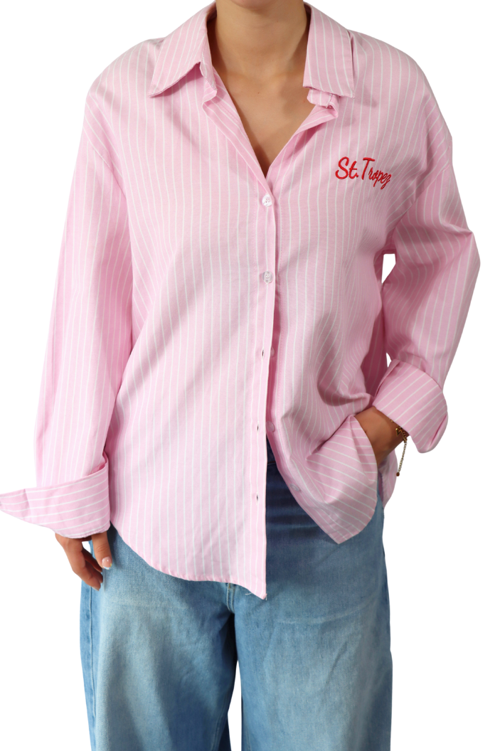 Roze Gestreepte St. Tropez - Blouse