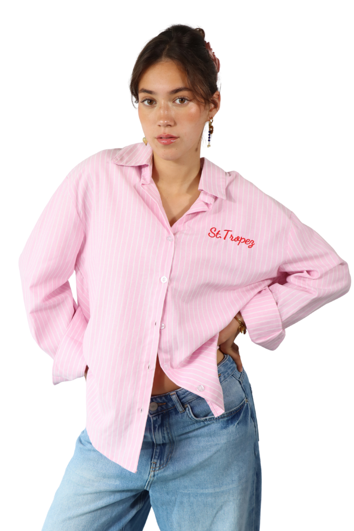 Roze Gestreepte St. Tropez - Blouse