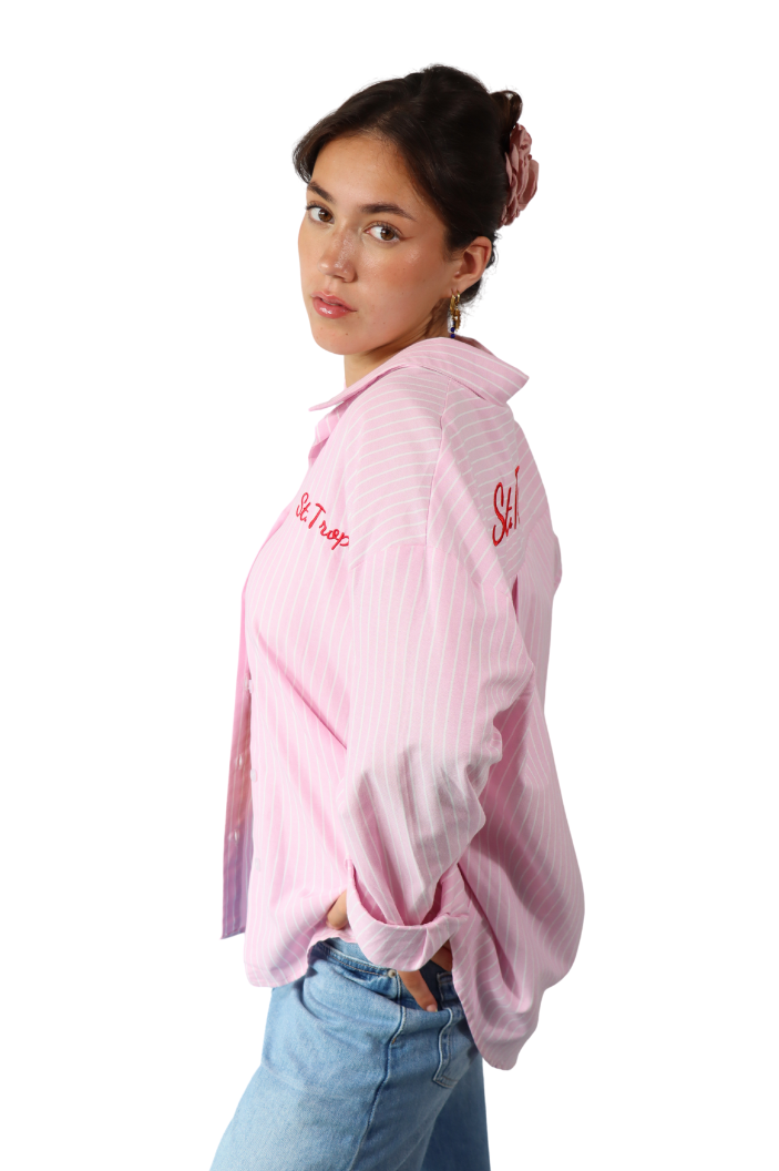 Roze Gestreepte St. Tropez - Blouse