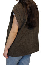 Donker Taupe Mouwloos Gemêleerd - Gilet