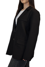 Zwarte Oversized Split - Blazer