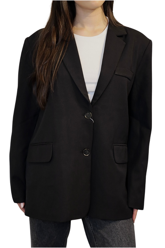 Zwarte Oversized Split - Blazer